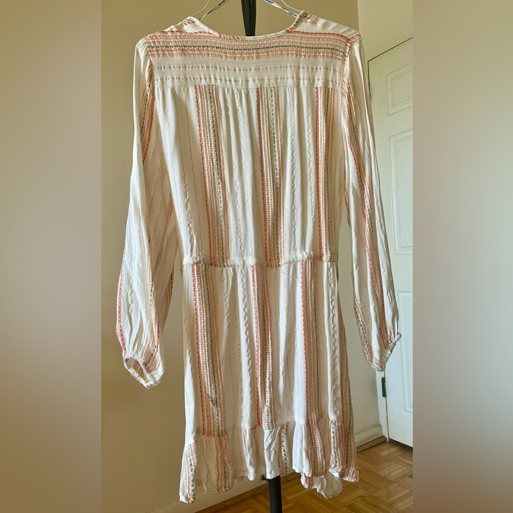 Blue Island White and Orange Swim Coverup with Romantic Silhouette Size Large - Picture 5 of 12